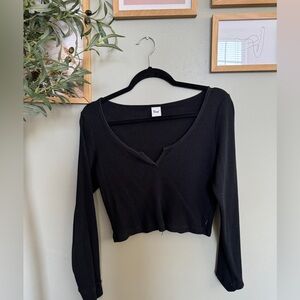 Aritzia Black Crop Top
